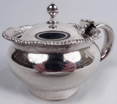 Antique Shreve Crump Low Classical Sterling Silver Mustard Pot