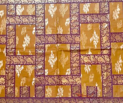 Antique Silk Kesa Monks Patched Robe Meiji Period