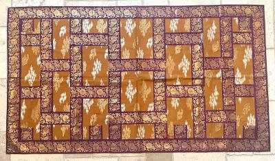 Antique Silk Kesa Monks Patched Robe Meiji Period