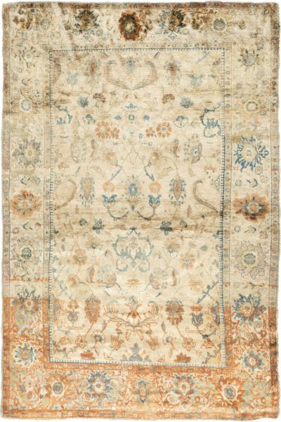 Antique Silk Ziegler Mahal Rug 4 2 x 6 6 