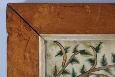 Antique Silkwork Embroidery Abraham offering up his Son Isaac