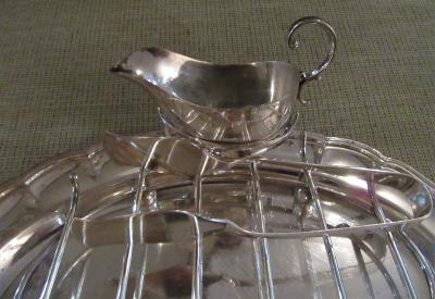 Antique Silver Plated Asparagus Serving Set