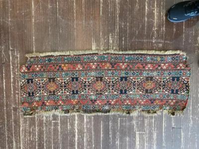 Antique Soumak Caucasian Kilim Rug Bag c 1870 AS IS