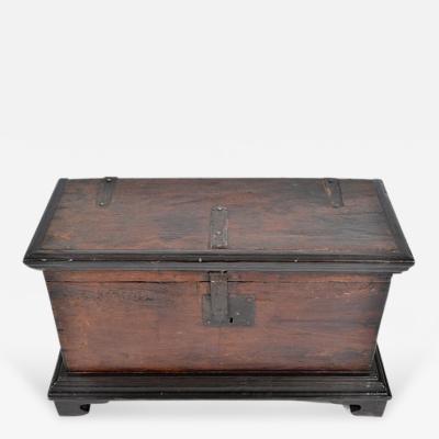 Antique Spanish Colonial Rosewood and Ebony Document Box 18th C Spain