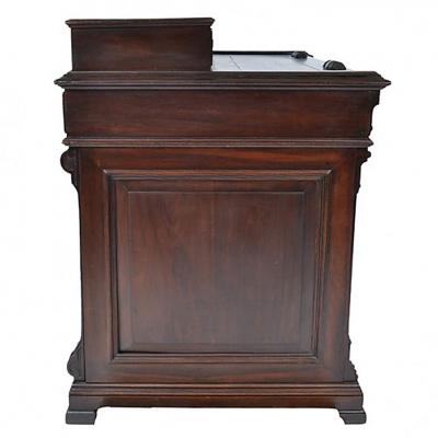 Antique Spanish Walnut Roll Slide Top Desk