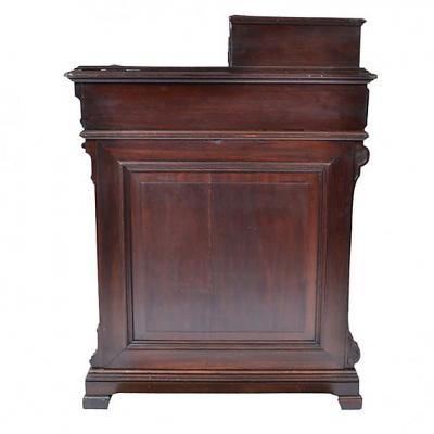 Antique Spanish Walnut Roll Slide Top Desk