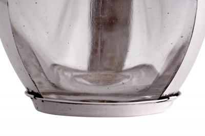 Antique Sterling Silver Ornate Dimple Bottle Decanter HAIG S Whiskey Mexico