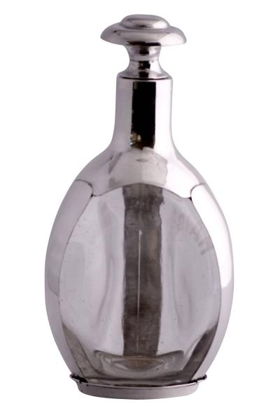Antique Sterling Silver Ornate Dimple Bottle Decanter HAIG S Whiskey Mexico