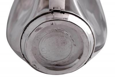 Antique Sterling Silver Ornate Dimple Bottle Decanter HAIG S Whiskey Mexico