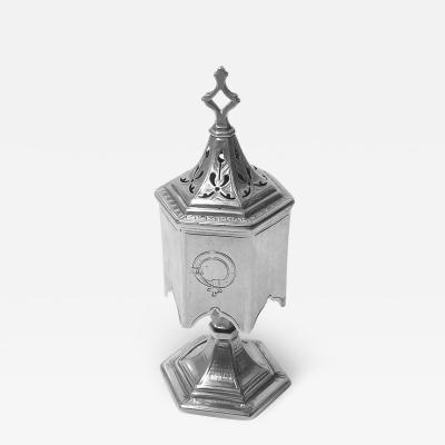 Antique Sterling Silver Pagoda Pepper Castor Birmingham 1859