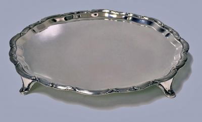 Antique Sterling Silver Salver Tray 1906 by J J Maxfield Ltd 