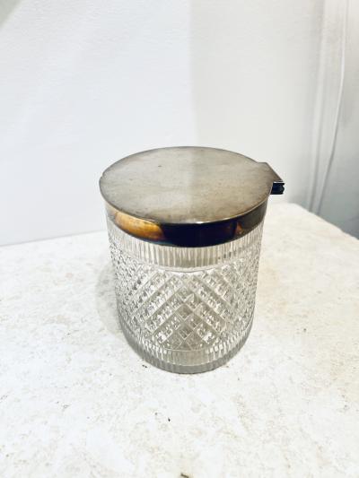 Antique Sterling Silver and Crystal Box by Leuchars Son