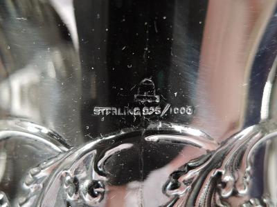 Antique Sterling Silver and Cut Glass Water Pitcher by New York Maker