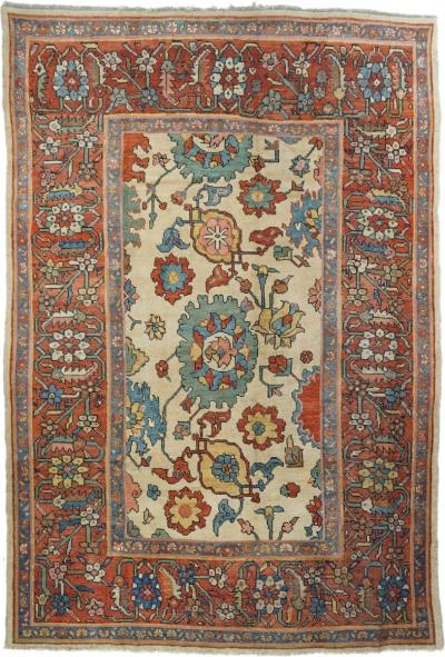 Antique Sultanabad Rug 6 8 x 10 3 