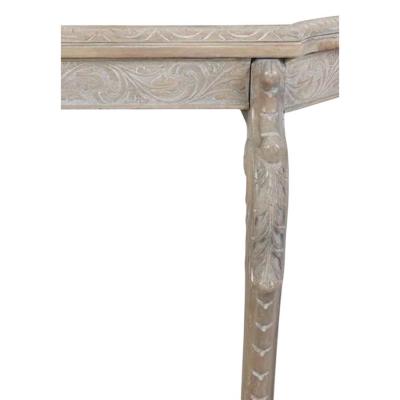 Antique Swedish Console Table W Silver Leaf Details