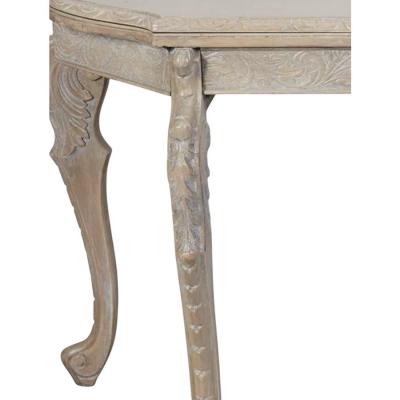 Antique Swedish Console Table W Silver Leaf Details