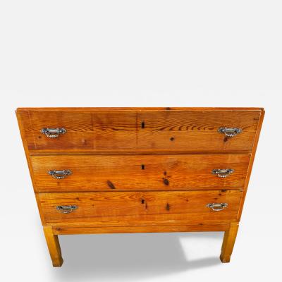 Antique Swedish Pine 3 Drawer Chest