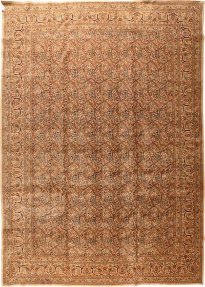 Antique Tabriz Rug 11 0 x 16 2 