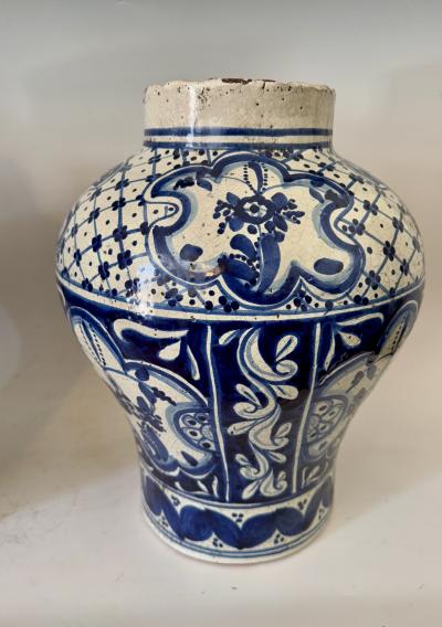 Antique Talavera Pottery Jars From Puebla Mexico