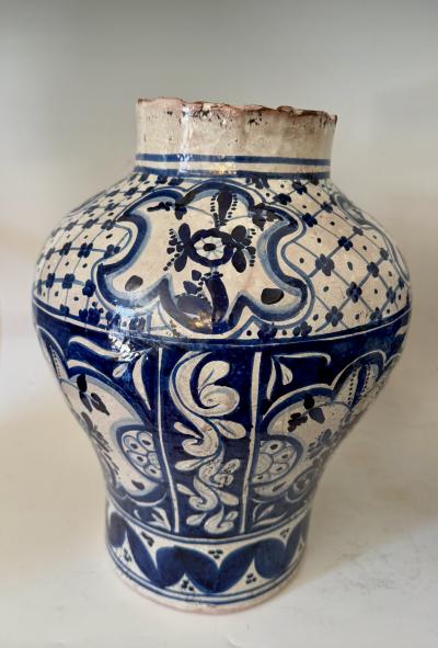 Antique Talavera Pottery Jars From Puebla Mexico