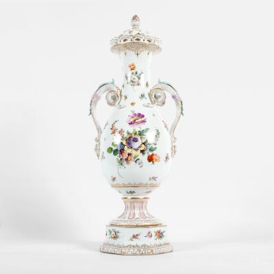Antique Tall Porcelain Vase Decorative Piece