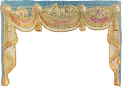 Antique Tapestry One of pair 3 7 x 5 2 