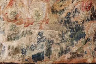 Antique Tapestry with Forest Landscape