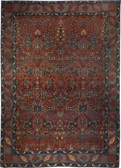 Antique Tehran Rug 10 10 x 14 10 