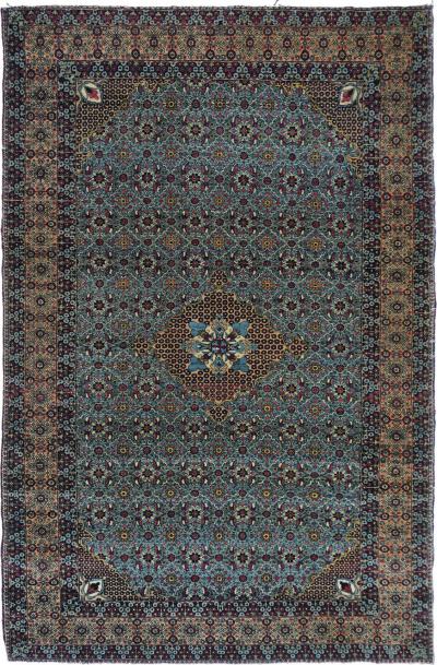 Antique Tehran Rug 4 5 x 6 11 