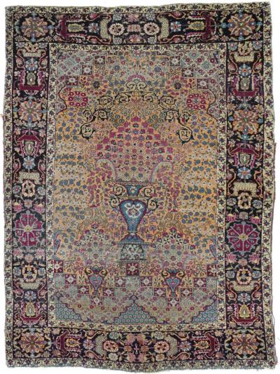 Antique Tehran Rug 4 7 x 6 5 