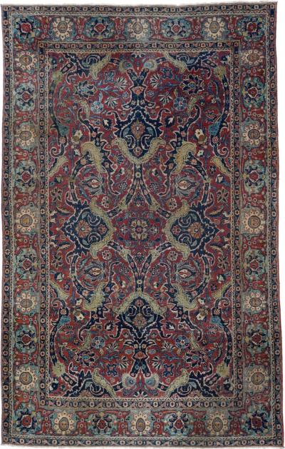 Antique Tehran Rug 45 x 71
