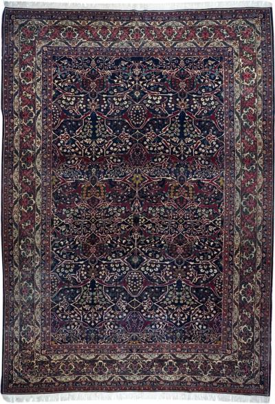 Antique Tehran Rug 8 9 x 12 2 