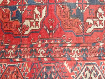 Antique Tekke Main Carpet Turkoman 67 x 96 c 1880s