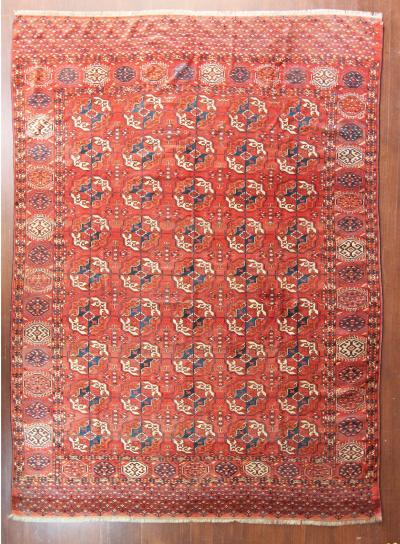 Antique Tekke Main Carpet Turkoman 67 x 96 c 1880s