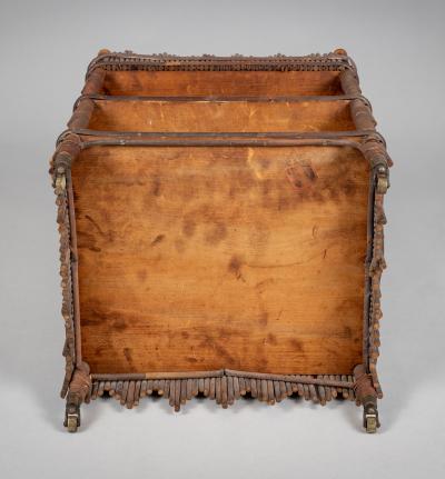 Antique Three Tier Bamboo and Rattan tag re