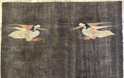 Antique Tibetan Curtain Panel Wall Hanging Tapestry