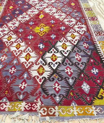 Antique Turkish Caucasian Kilim 52 x 15