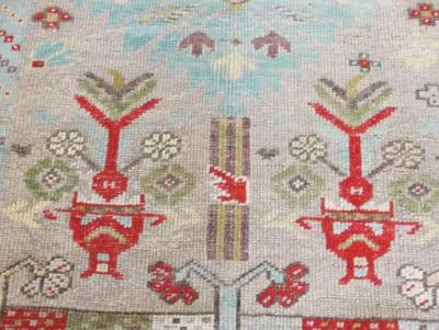 Antique Turkish Ghiordes Rug 35 x 65