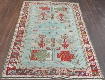 Antique Turkish Ghiordes Rug 35 x 65