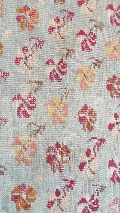 Antique Turkish Ghiordesh Oushak Carpet 81 x 11 Unusual