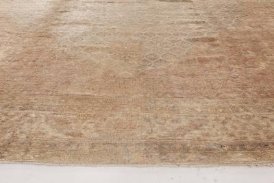 Antique Turkish Hereke Botanic Handmade Wool Rug