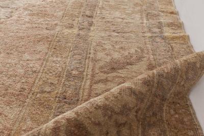 Antique Turkish Hereke Botanic Handmade Wool Rug