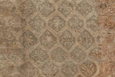 Antique Turkish Hereke Botanic Handmade Wool Rug