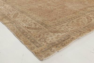 Antique Turkish Hereke Botanic Handmade Wool Rug