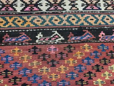 Antique Turkish Kilim Flat weave c 1900s