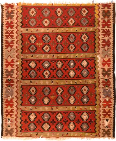 Antique Turkish Kilim Rug 45 x 54