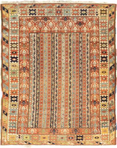 Antique Turkish Milas Rug 3 9 x 4 6 