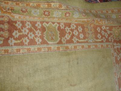 Antique Turkish Oushak Carpet 83 x 100