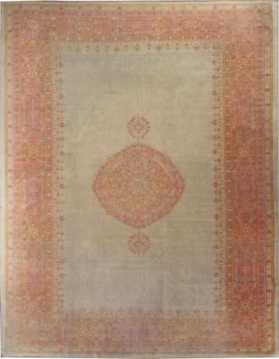 Antique Turkish Oushak Carpet Pistachio Green