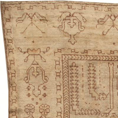 Antique Turkish Oushak Hand Knotted Wool Rug